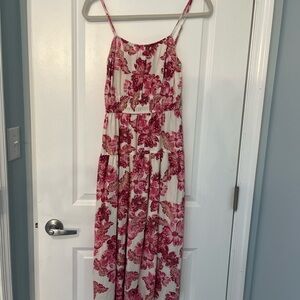 Floral Pink and White Dress